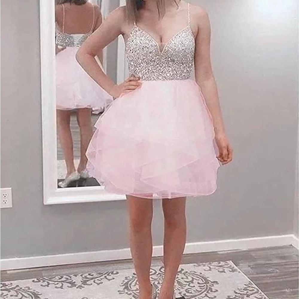 Sequin Short Prom Dresses for Teens Homecoming Dresses Cocktail Dress - Picture 5 of 5